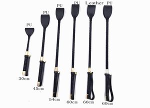 Massage 3060cm Black PU Leather Spanking Paddle Long Whip Flirting Slave BDSM Bondage Flogger Sex Toys For Women Adults SM Games1933053