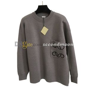 Kvinnor Wool Knits Top Crew Neck Långärmning Knitkläder Vinter Varma lösa tröjor Designer Trycktröja