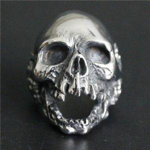 5 pz / lotto Più Nuovo Design Taglia 7-15 Enorme Anello Del Cranio Del Fantasma Anello In Acciaio Inossidabile 316L Gioielli Di Moda Popolare Anello Del Cranio Morto241n