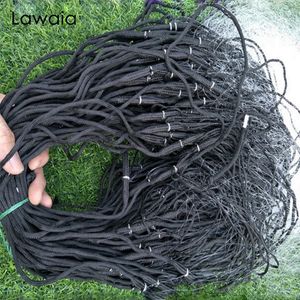 LAWAIA 35M70M Single Layer Fishing Net White Silk Fish Gillnets Nylon flätad Pendant Hidden Style Wood Float Network 1layer 240116