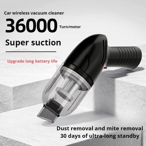 Car vacuum cleaner wireless charging household car dry and wet dualpurpose large suction power portable handheld 231229