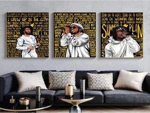 Rappare J Cole Anderson Paak Music Singer Art Prints Canvas Målande mode Hip Hop Star Poster Bedroom Living Wall Home Decor4760322