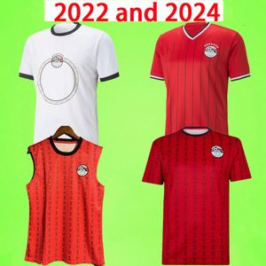 2024 Egypt Soccer Jerseys Vest Home Away 22 23 24 National Team Uniforms A. HEGAZI KAHRABA RAMADAN M.ELNENY Football Shirt T Red White Mens