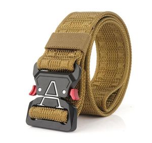 Men039s Tactical Belts Heavy Duty Work Belt QuickRelease Webbing Nylon Belts with Metal Buckle for Outdoor Sports Travel Hikin42136708580