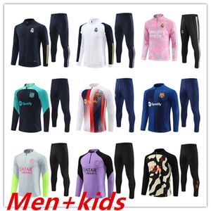 23/24 Madrids Half Zipper Long Pull Football Tract Soccer Training Suft Jacket Set 2023 2024 Asensio Isco Chandal Jogging Surnings