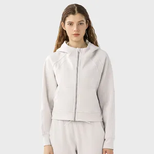 Kadın ceketler ll bayan tüp hoodie yarım fermuarlı tanıma yoga sweatshirt işlemeli etiket tasarımcı bayan spor giyim spor giyim açık hava sporları koşu kapüşonlu kalın uzun lr6t