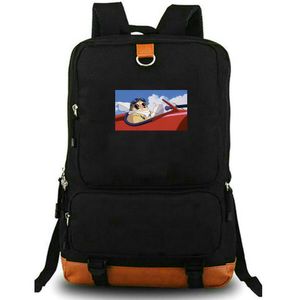 Crimson Pig Sırt Çantası Kurenai Hayır Buta Daypack Porco Rosso School Bag Anime Baskı Sıralama Sırp Çabası Schoolbag Laptop Günü Paket