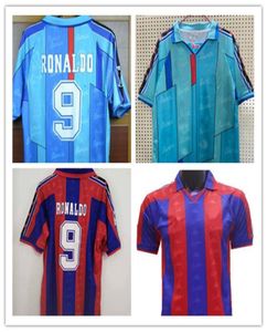 199697 Barcelona Away Retro Soccer Jersey 96 97 Figo Ronaldinho Ronaldo 1996 1997 Rivaldo Guardiola Iiesta rok Barcelona Footba3652168