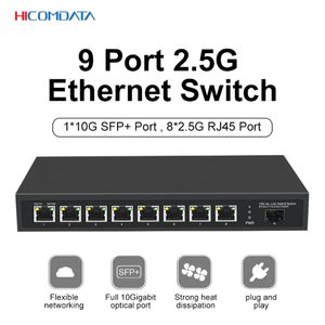 HICOMDATA 8 Rj45 2.5G Port 1 SFP+ 10Gigabit Uplink Port Ethernet Switch 2.5G BASE-T Network Switcher