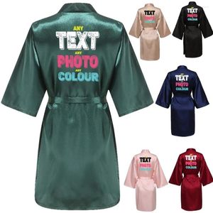 Kadınların Pijama Kişiselleştirilmiş Kadınları Batah Üyesi Cobre Adınızı Ekle/PO // Metin Kendi Kimono Çok Renkli İsteğe Bağlı NT02A