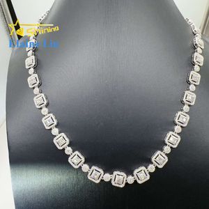 Fine Jewelry Luxury 925 STERLING Gümüş Hip Hop Buzlu Özel Elmas VVS Moissanite Kolye