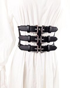 Bälten Retro midja dekor sele bälte mode kroppskedja svart goth justerbara smycken för kvinnor och flickor3788884