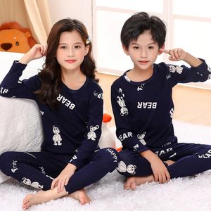 Teenage Pijama Büyük Kızlar Erkekler Sweetwear Toddler Giysileri Pamuk Çocuk Giyim Setleri Çocuklar Nightwear Kış Bebek Pijamaları 231229