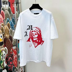 2J19 Mens Designer Camiseta Verão AM2 Mulheres Camisetas Moda Devil Face Amirly Amirily AM Imprimir Homens Casuais Mangas Curtas Top Manga Curta