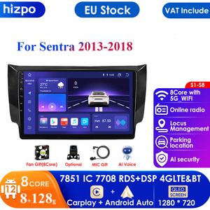 1080*720 QLED ARAÇ RADYO GPS Navigasyon Oyuncu Nissan Sylphy B17 Sentra 2012 - 2018 Baş Birim Sesli Video Carplay