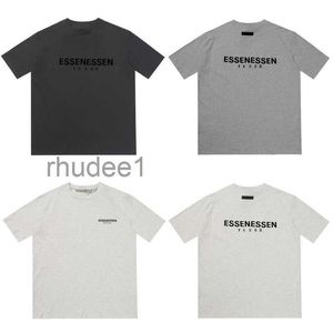 Ess designer pullover t skjortor bröst bokstav laminerad tryck kort ärm hög gata lös överdimensionerad casual tshirt bomullstoppar för män och kvinnor essentail t bfae