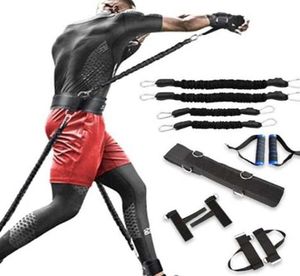 Conjunto de faixa de resistência fitness para boxe nas pernas e braços banda de fitness muay thai casa ginásio saltando equipamento de treinamento de força 9243288