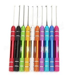 HONEST 10 Piece Dimple Lock Pick Set with colorful handle and durable metal material9603707