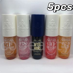 5 peças/set perfume neutro desodorante spray garrafa portátil hidratante de longo prazo feminino fruta corpo spray com duração suave e não pungente