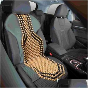 Coprisedili per auto Ers Er Para Asientos De Cushion Cuscino massaggiante Estate Perline in legno Consegna a goccia Automobili Moto Accesso interno Dh0Q7