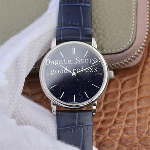 3 Farben Unisex 39mm Uhren Herren Saxonia Blau Schwarz Weiß Zifferblatt Automatik Eta Cal 2892 Uhr Herren Lederband Kleid Wristwat253e