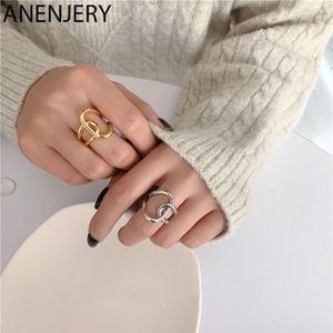 Minimalist Knotting Cross Open Finger Ring Silver Color Ring For Women Accessories Gift S-R6592081