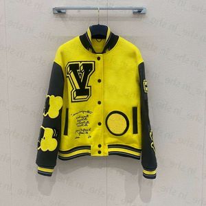 Designer herr jackets kvinna mode varsity jacka casual löst läder kappa klassiska bokstav ytterkläder rockar man kvinnor toppar 23fw s-xl m a c