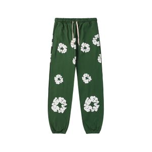 Calça de impressão de espuma de algodão masculina calça de moletom de moletom de calça de pisca hombres de designer de designer calças de névoa de névoa de névoa