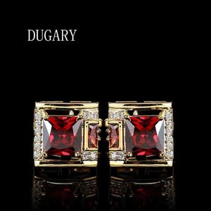 DUGARY Luxury shirt for men's Brand buttons cuff links gemelos High Quality crystal wedding abotoaduras Jewelry260O