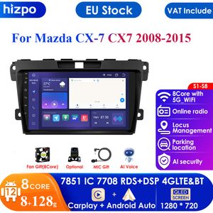 4G DSP QLED 2 DIN Android 12 Player Multimedia Player for Mazda CX-7 CX7 CX 7 2008-2015 Savigation GPS Radio Autoradio Carplay Auto