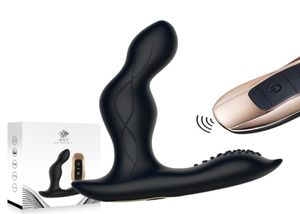 Massaggio vibratore maschile riscaldamento intelligente telecomando 10 velocità vibrazione massaggio prostatico dildo giocattoli anali buttplug GSpot Stimula8115116