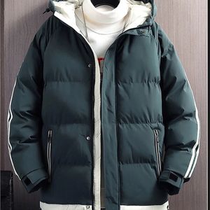 Autumn /Winter Down Jacket Men huva förtjockad varm jacka mode casual utomhus kallt bevis högkvalitativ bomullsdräkt 231228