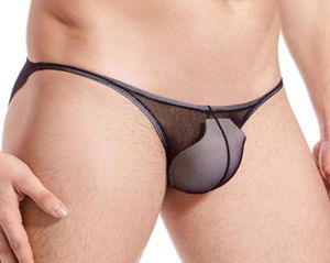 Underpants ultra fino macio roupa interior homens malha sexy mini calcinha briefs lingerie transparente cintura baixa bikini hombre masculino cueca2234479