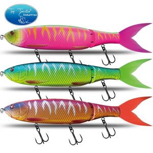 Fishing Lure 370mm Swimming Bait Jointed Floatingsinking 19Color Giant Hard Section For Big Bass Pike 240116