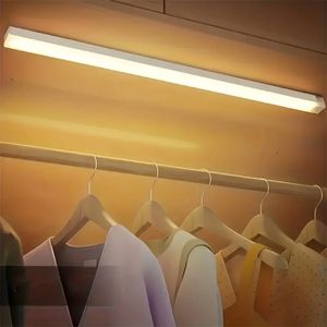 1pc 19.7inch Under Cabinet LED Light Motion Sensor, Ultra-thin Wireless Cabinet Light, USB Rechargeable Magnetic Light Bar For Kitchen Cabinet Stairs Hallway Wardrobe.