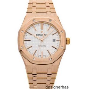 Relógios mecânicos audemar pigue relógios de pulso mecânicos de luxo Audema Pigu Royal Oak Auto ou Rose Men Pulseira Montre 15400OR.OO.1220OR.02 U4FJ