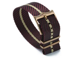 Premium Nato Strap 20mm 22mm Nylon Ersättningsarmband Watch Strap Justerbar nylonklockband Single Pass -stil för Tudor H091569976010