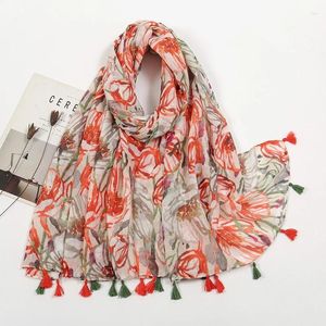 Sciarpe Moda Paisley Astratta Floreale Nappa Scialle di Viscosa Sciarpa Lady Avvolgente di Alta Qualità Sottile Pashmina Stola Donna Musulmana Hijab