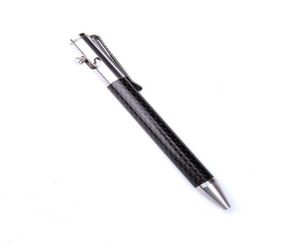Carbon Fiber Bolt Action Tactical Pen Selfdefense Pocket Pen Glass Breaker Outdoor Survival EDC1124130