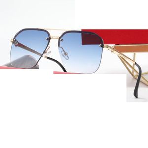 ESTATE donna UOMO occhiali da sole da ciclismo in metallo guida occhiali da sole donna Moda classica occhiali da vista in acetato spiaggia Occhiali da sole senza montatura 5 colori STRUTTURA IN METALLO Occhiali ornamentali