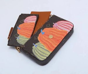 Designer Women Artist Pumpkin Chain Bags Yayoi Kusama Shoulder bag Wallet Messenger Leather Multi Felicie Pochette Handbags High Quality Crossbody Bag Purse