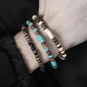 Braccialetti con ciondoli Boho Set di braccialetti colorati in argilla polimerica per le donne Gioielli da spiaggia estivi femminili in ceramica morbida elastica regolabile fatti a mano