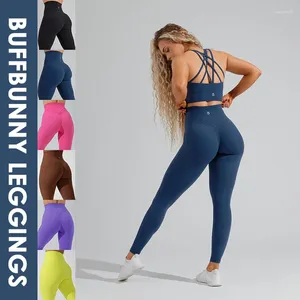 Active Pants Buffbunny Leggings Yoga Soft High midja 3Line Elastic Women Fitness Tights 2023 Fashion Gym Female Sportswear Sexy Leggins