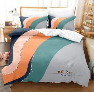 New Duvet Cover European-Style Retro Court Three-Piece Set Digital Printed Quilt Cover Pillowcase Bedding