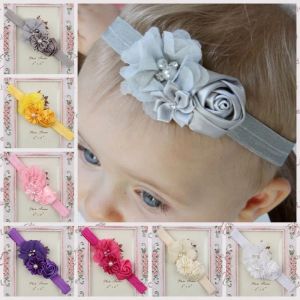 Accessori per capelli per neonati Accessori per capelli per bambini Fiore di rosa Perla Combinazione Fascia per capelli per ragazze Fascia per capelli per neonati Fascia per capelli per bambini Colore misto BJ