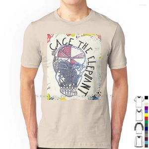 T-shirt da uomo Threecag Show The Elephant World Tour 2023 Camicia in cotone Live Cage American Concert Europe Cover manica lunga corta