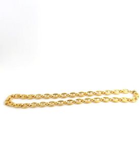 Men039s Solid 14 K Yellow Fine Gold GF Sun Character Necklace Rings Link Chain 24quot 10mm Birthday Valentine Gift Valuable6705291