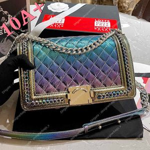 10A + Marca Alta Moda Clássica Ieboy Luxo Francês Perolado-Lustre Bolsa Gradiente Ombro Designer Crossbody Mulheres Bolsa Qualidade Senhora Genuína Couro Messenger