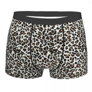 Underbyxor anpassade leopard hudtryck underkläder män andningsbara cheetah kamouflage boxer trosor shorts trosor mjuka för homme