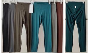 LU-1858 Leggings femininas para ioga lululy, sensação nua, cintura alta, esportes, lululemomly, respirável, treino, sem costura, calças justas, academia, legging para mulheres